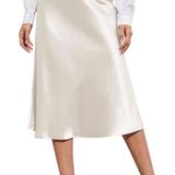 ZARA A-line Midi Satin Skirt Size XS Photo 0