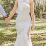 Petal and Pup CHARMED ONE SHOULDER MIDI DRESS - OFF WHITE Photo 0