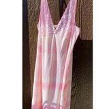 Women's Pink Tie Dye Slip Dress Size 12 Tall Midi Vintage Photo 0