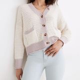 Madewell  Seabrook Cardigan Sweater Colorblock Photo 0