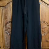 Athletic Works Black wide leg sweatpants with tie waist #sweatpants Photo 0