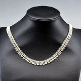 Premier Designs  Retired Rare Vintage Silver Tone Shiny Singed Link Necklace Gift Photo 0