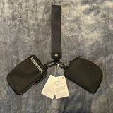 Lululemon Dual Pouch Wristlet Black New With Tags Photo 0