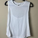 Anthropologie  Twist Back White Tank Top Athletic Size Medium Photo 0