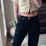 Calvin Klein Vintage Black High Rise Mom Jeans Photo 0