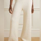 SKIMS  Cozy Knit Pants Women’s Size 2X/3X Cream Wide Leg Fleece Loungewear VGUC Photo 0