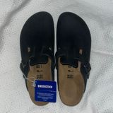 Birkenstock Black Leather Boston Photo 0