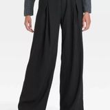 A New Day Women's High-Rise Wide Leg Pleated Front Trousers - - Size is 6R Photo 0