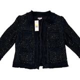Nanette Lepore NWT  Tweed Sequin Denim Jacket Photo 0