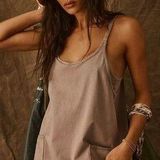 Free People Hot Shot Mini Dress Mocha Latte MEDIUM Photo 0
