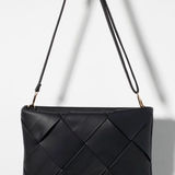 Anthropologie Black Woven Clutch Photo 0