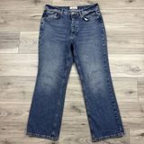 We The Free Straight Leg Bootcut Denim Jeans Button Fly Free People Sz 31 Photo 0