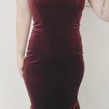 Superfoxx Vintage  Red Velvet Halter Top Dress Size XS Photo 0