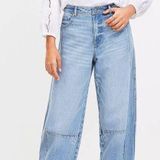 Loft High Rise Barrel Jeans Light Vintage Indigo Size 27/ 4 Photo 0