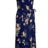Band of Gypsies Blue Floral Maxi Dress Photo 0