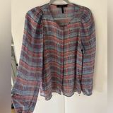 BCBGMAXAZRIA  patterned long Sleeve Buttoned Blouse Photo 0