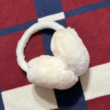 Fuzzy white adjustable ear muffs Photo 0