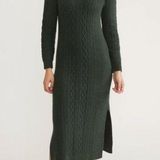 Marine layer  Olina Long Sleeve Donegal Sweater Midi Dress Green Gables Small NWT Photo 0