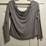 Arizona Jeans Arizona Jean Company | Basic Grey Ribbed Long Sleeve T-Short Tee Top Size XL Photo 0