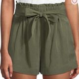 BCBGMAXAZRIA Bcbg Paperback High Waisted Shorts Women’s Shorts Size S olive green Photo 0