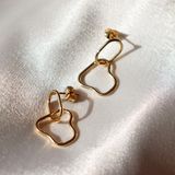 Boutique Abstract Shape Stud Earrings Gold Photo 0