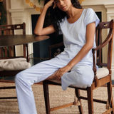 Lake Pima Short Long Set in Hydrangea Medium Blue Photo 0