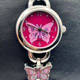 Bongo  Butterfly Silver Tone Stainless Steel Women’s Watch Working New Battery Photo 0