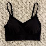 Old Navy  Active Seamless Black Sport Gym Workout Spaghetti Sports Bra Small Photo 0