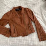 BNCI by Blanc Noir NWOT  Noir Vegan Leather Jacket Size Small Photo 0