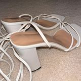Strappy Heels White Size 6.5 Photo 0