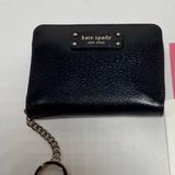 Kate Spade Mini Zip Black Wallet with Key Ring Photo 0
