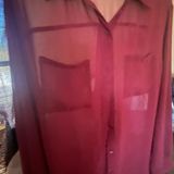 Decree Sheer Button Up Top Photo 0