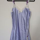 Victoria's Secret Lavender Chemise Nightie with Lace Trim Sz M Photo 0