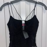 Mystique Boutique Black Sparkly See Through Top  Photo 0