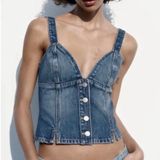ZARA Denim Tank Top Photo 0