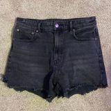American Eagle Black  High-Waisted Mom Shorts Photo 0