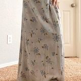 Talbots Vintage Blue Floral Silk Maxi Skirt Photo 0