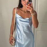 Blue Dress Satin Photo 0