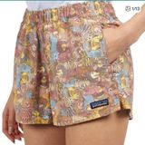 Patagonia Shorts Barely Baggies Rare Trip Brown Medium M Animals Photo 0