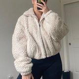 Lucky Brand Crop Fur Jacket Photo 0