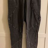 Divided Charcoal Gray Black Ribbed Leggings Photo 0