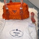 Prada Vintage Orange  Nylon Bag Photo 0