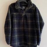 Alpine Design Alpine Sherpa Long Oversized Plaid Pullover Photo 0