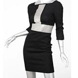 Versace Runway Black Silver Chainmaille Wool Sheath Dress XS Photo 0