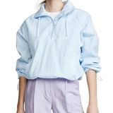 Vince Half-Zip Hooded Windbreaker in Sea Breeze Blue Womens size Large Photo 0