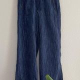 Athleta  Cabo Linen Wide Leg Pant Size 12/T Photo 0