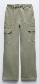 High Waisted Straight Leg Cargo Pants