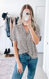 All in Favor  Cheetah Printed Blouse  Photo 0
