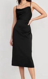 Elegant Black Midi Slip Dress size XS Photo 0