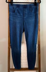 SPANX Dark Wash Blue Sculpt Shape Wear Cotton Blend Slim Straight Jeans Photo 0